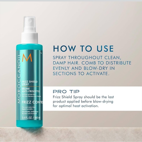 NEW 🆕 Moroccanoil Frizz Shield Styling Spray🩵5.4 ounces🎀. NEVER OPENED 🪷 - Picture 8 of 12